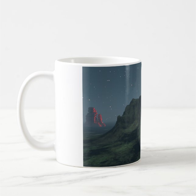 Café caneca de 11 oz com imagem "Desert Monuments" (Esquerda)