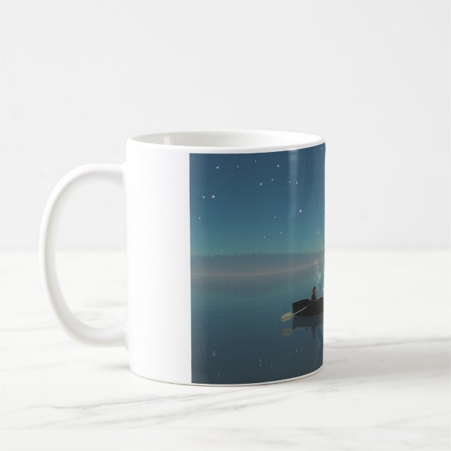 Café caneca de 11 oz com imagem "Pacífica" (Esquerda)