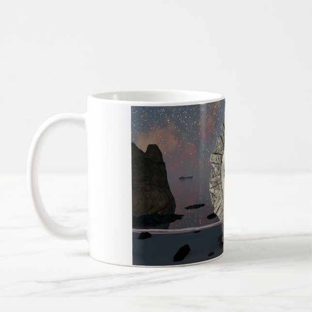 Café caneca de 11 oz com imagem "Portal no Tempo" (Esquerda)