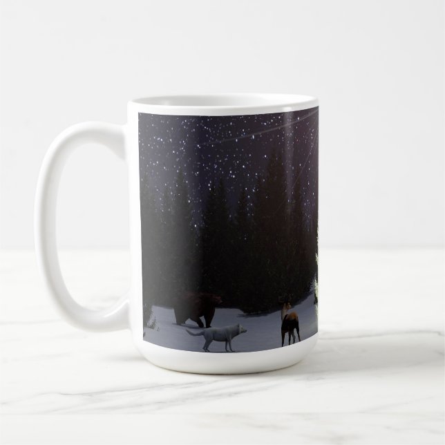 Café Caneca de 14 oz com imagem "O Tannenbaum" (Esquerda)