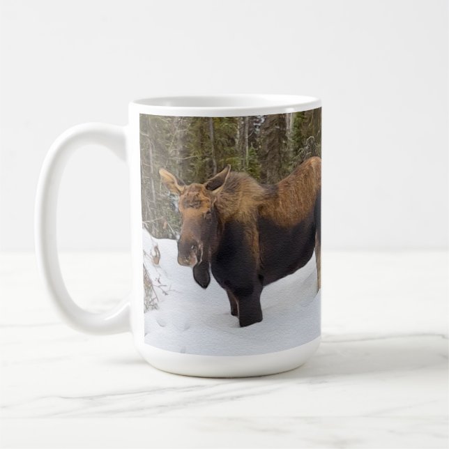 Café Caneca de 15 oz. - Alce do Alasca (Esquerda)