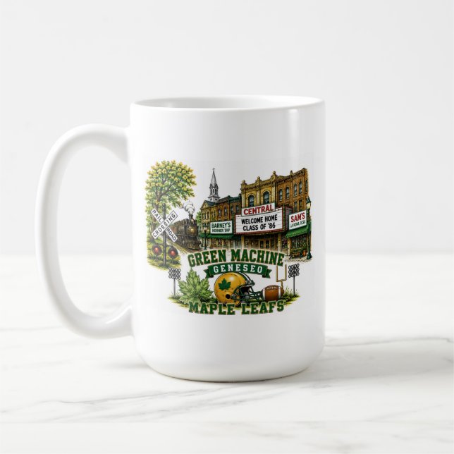 Café Caneca de 15 oz da turma de Geneseo de 86 (Esquerda)