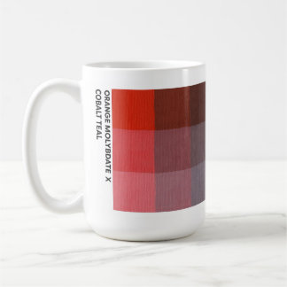 Café Caneca de 15 oz Laranja Molibdato x Azul Teal
