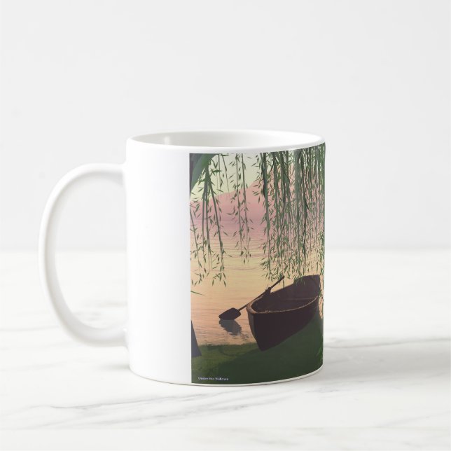 Café caneca de 325 ml com imagem "Sob os Salgueiros" (Esquerda)