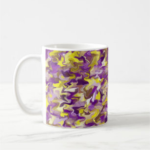 Café Caneca de 325ml com Rodopio Roxo Amarelo