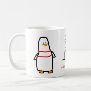 Café Caneca de 3 pássaros - pinguins com pessoas dos