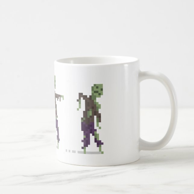 Café Caneca de 8 bits da arte do pixel do zombi (Direita)