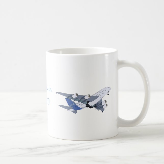 Café caneca de a380 Airbus (Direita)