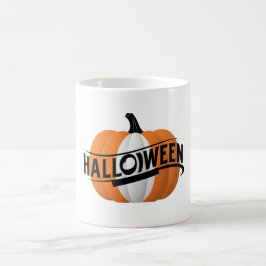 Café Caneca de Abóbora Assustada do Halloween