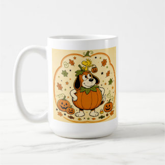 Café Caneca de Abóbora de Halloween de Cachorro Engraça