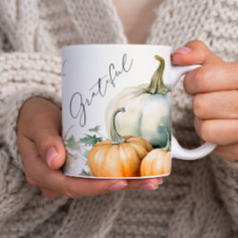 Café Caneca de Abóbora Rústica Grata com Letra Elegante