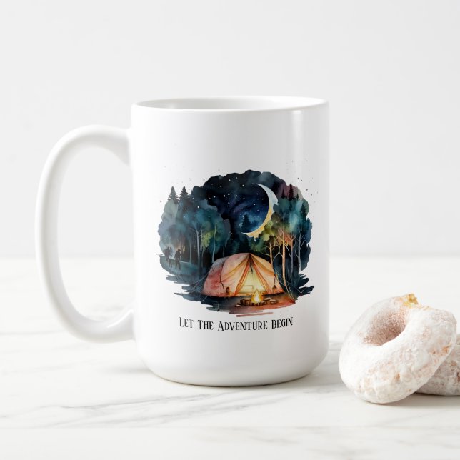 Café Caneca de Acampamento (Com Donut)