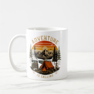 Café Caneca de Acampamento Aventura Está Chamando