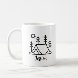 Café Caneca de acampamento personalizada, caneca de fog