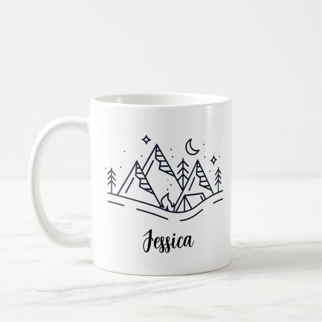 Café caneca de acampamento personalizada, caneca de fog (Esquerda)