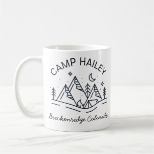 Café caneca de acampamento personalizada, caneca de fog