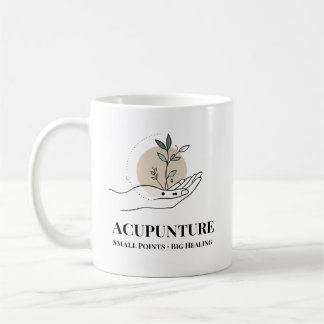 Café Caneca de Acupuntura Bem-Estar Pontos Pequenos Gra