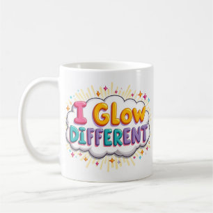 Café Caneca de Afirmação Eu Brilho Diferente