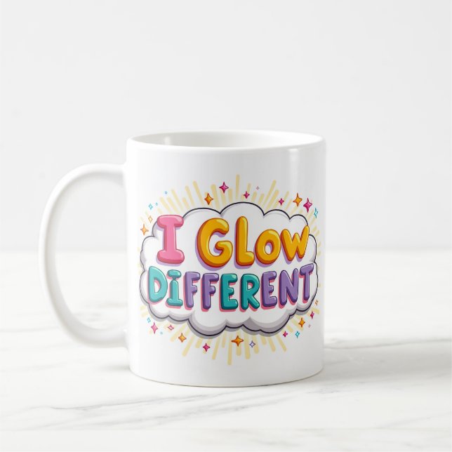 Café Caneca de Afirmação Eu Brilho Diferente (Esquerda)