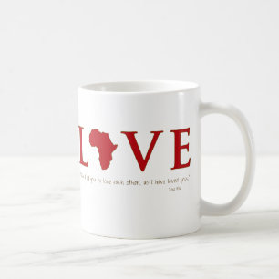 Café Caneca de África do amor