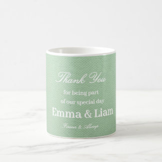 Café Caneca de Agradecimento de Casamento Verde Pistach