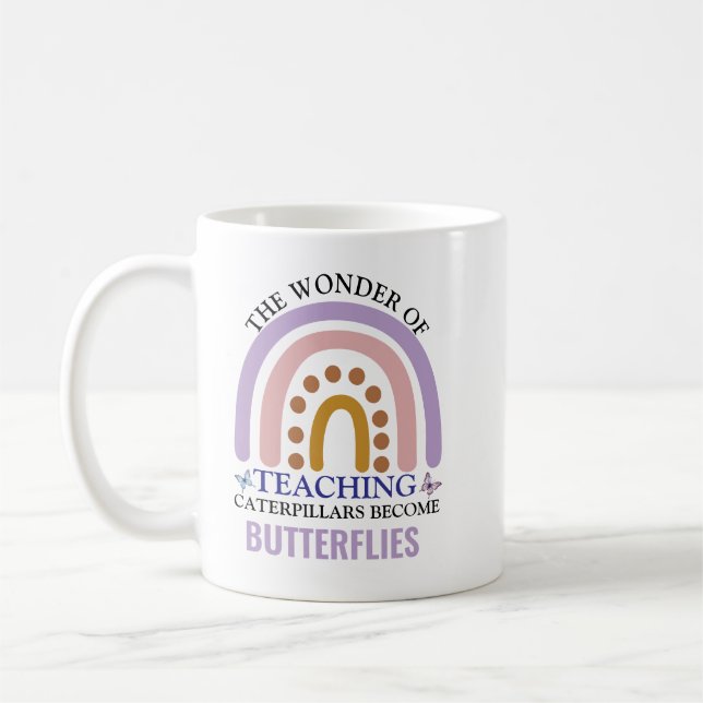 Café Caneca de Agradecimento para Professores Fofos – V (Esquerda)