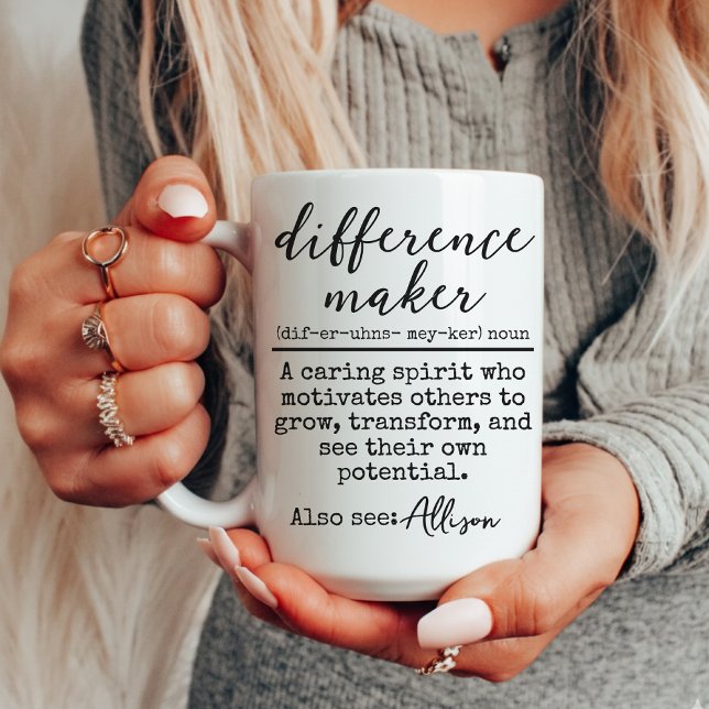 Café Caneca de agradecimento personalizada 'Marcador de (best teacher mug, employee appreciation gift, volunteer thank you gift, meaningful thank you gift,)