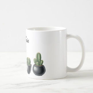 Café Caneca de aguarela de cacto