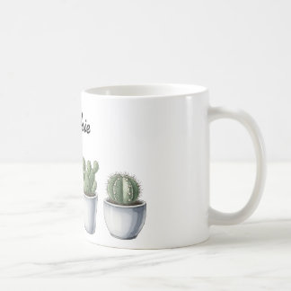 Café Caneca de aguarela de cacto