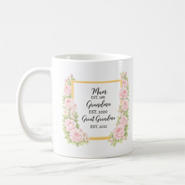Café Caneca de Aguarela Presente para Avó, Presente Per (Esquerda)