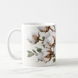 Café Caneca de Algodão Estampa Botânica Neutra