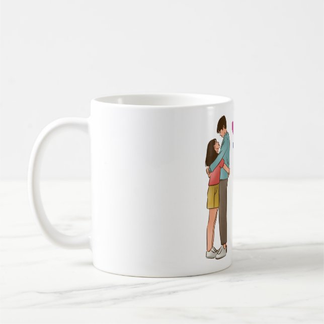 Café Caneca de Amor Casal Romântico (Esquerda)