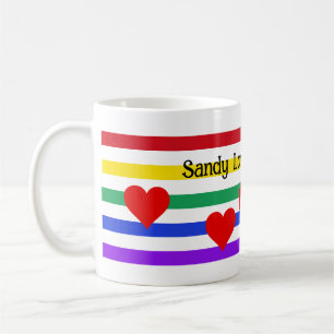 Café Caneca de Amor com Nomes Não Binários - Personaliz