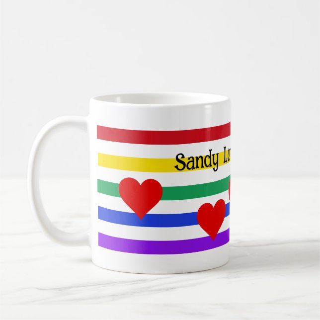 Café Caneca de Amor com Nomes Não Binários - Personaliz (Esquerda)