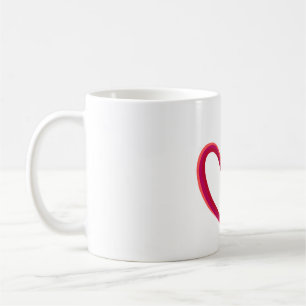 Café Caneca de Amor Coração Vermelho