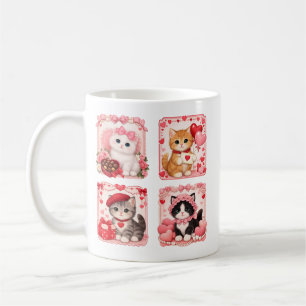 Café Caneca de Amor de Gatinhos de São Valentim