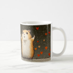Café Caneca de Amor de Hamster Fofo Com Hamster Fofo
