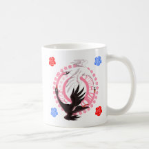 Caneca de Amor Romântico Fantasia Cisne Circulando