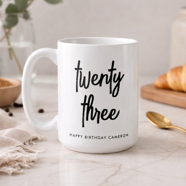 Café Caneca de Aniversário 443ml | Idade Personalizada  (Criador carregado)