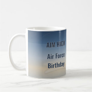 Café Caneca de Aniversário da Força Aérea 'Aime Alto'