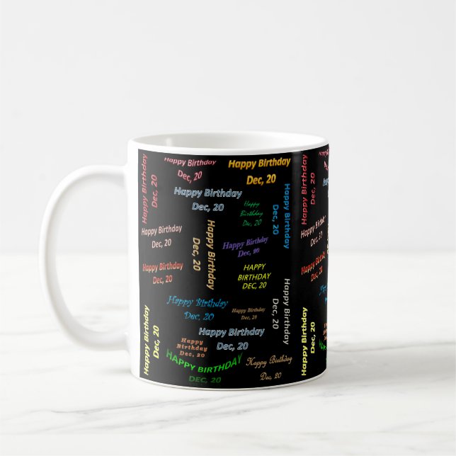 Café Caneca de Aniversário de 20 de Dezembro (Esquerda)