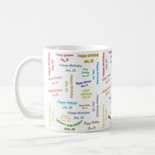 Café Caneca de Aniversário de 23 de Janeiro