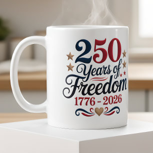 Café Caneca de Aniversário de 250 anos da América