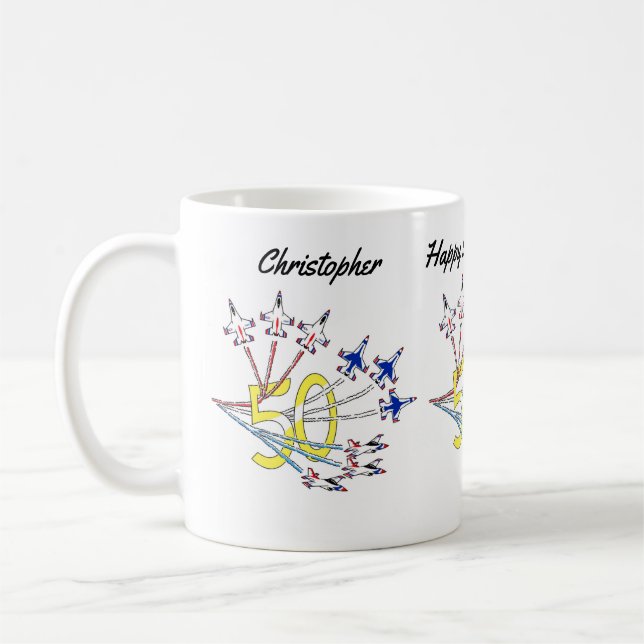 Café Caneca de Aniversário de 50 anos dos Thunderbirds (Esquerda)
