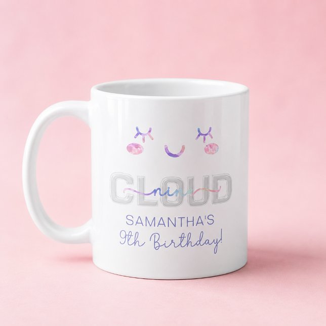 Café Caneca de Aniversário de 9 anos Cloud Nine – Prese (Birthday Mug)
