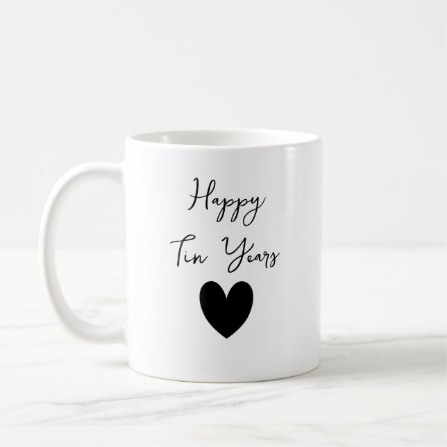 Café Caneca de Aniversário de Ano de Lata, Personalizad (Esquerda)