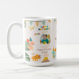 Café Caneca de Aniversário de Dinossauro – Foto Persona
