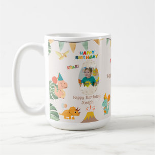 Café Caneca de Aniversário de Dinossauro – Foto Persona