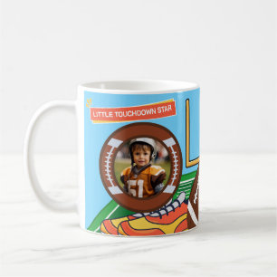 Café Caneca de Aniversário de Futebol Little Touchdown