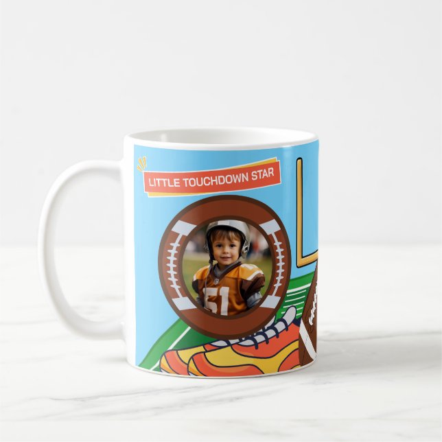 Café Caneca de Aniversário de Futebol Little Touchdown  (Esquerda)